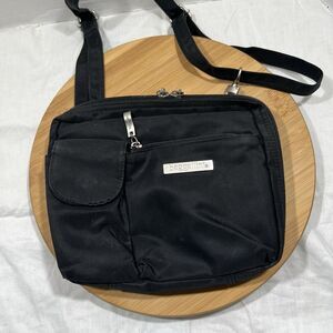BAGGALLINI Tour Crossbody Handbag Small Black Nylon Purse Travel Bag Pockets